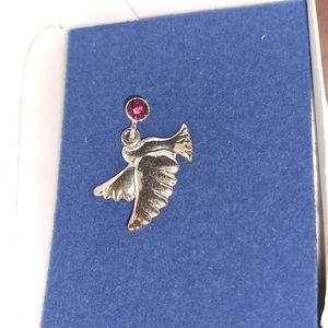 Dove pin small silver bird brooch Avon